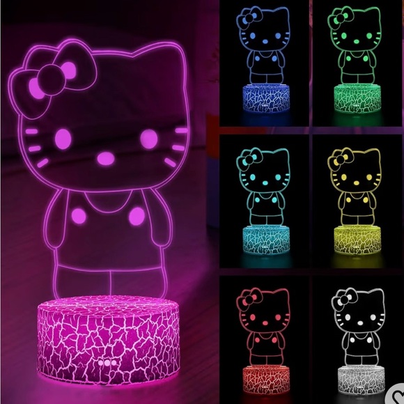 Purple LED Hello Kitty Night Light - Picture 2 of 3
